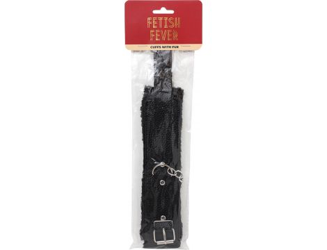 Fetish Fever - Cuffs With Fur - Black
