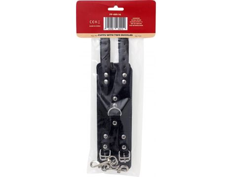 Fetish Fever - Cuffs with two buckles - Black