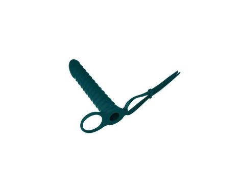 Strap-on silikonowy Pure Rori zielony Lola Games 16 cm z wibracją - 5
