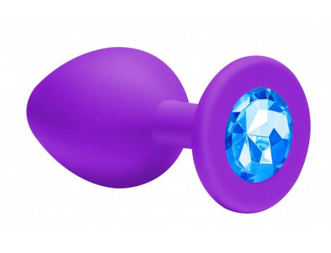 Plug-Anal Emotions Cutie Small PURPLE light Blue crystal - 3