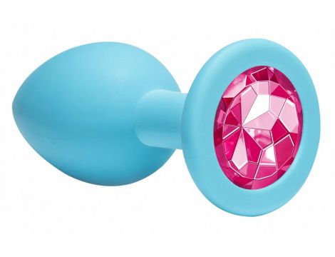 Plug-Anal Plug Emotions Cutie Medium Turquoise Pink crystal - 2