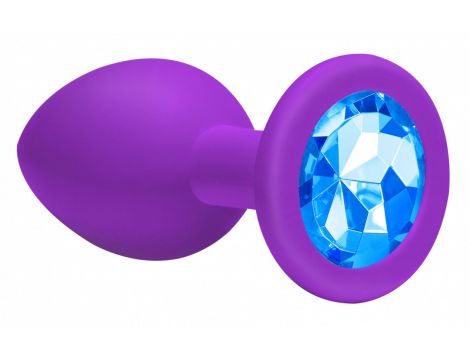 Plug-Anal Plug Emotions Cutie Medium Purple Blue crystal - 2