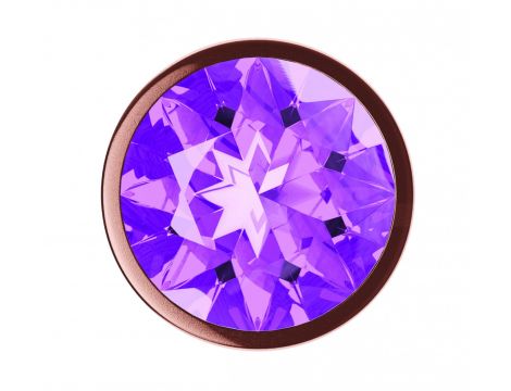 Plug-Butt Plug Diamond Amethyst Shine L Rose Gold - 3