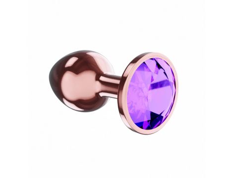 Plug-Butt Plug Diamond Amethyst Shine L Rose Gold - 4