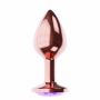 Plug-Butt Plug Diamond Amethyst Shine L Rose Gold - 2