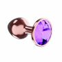 Plug-Butt Plug Diamond Amethyst Shine L Rose Gold - 5