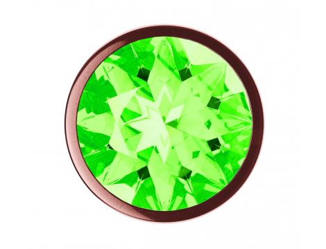 Plug-Butt Plug Diamond Emerald Shine S Rose Gold