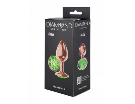 Plug-Butt Plug Diamond Emerald Shine S Rose Gold - 4