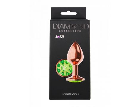 Plug-Butt Plug Diamond Emerald Shine S Rose Gold - 2