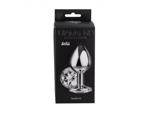 Enlarged Anal Plug Diamond Clear Sparkle XL - 3