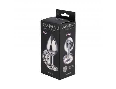 Enlarged Anal Plug Diamond Clear Sparkle XL - 2