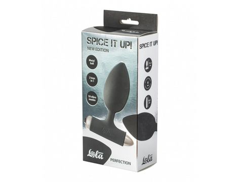 Vibrating Anal Plug Spice it up New Edition Perfection Black