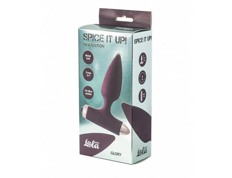 Vibrating Anal Plug Spice it up New Edition Glory Wine red