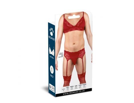 Biustonosz koronkowy Prowler Red Lace czerwony XXL - 3