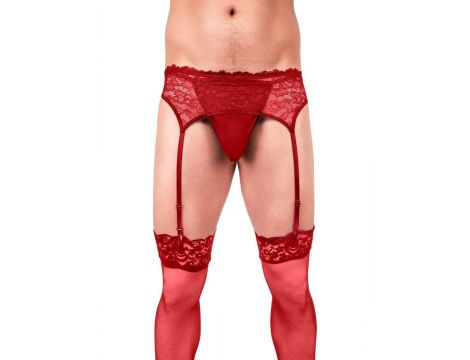Pas do pończoch Prowler Red Lace koronka Small