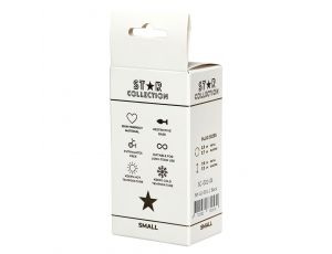 Kolekcja Star - Czarny Silikonowy Korek Analny S z Fioletowym Kamieniem