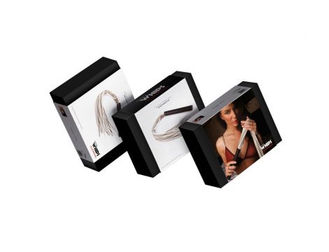 Pejcz duży biały Whips Collection 80 cm - 3