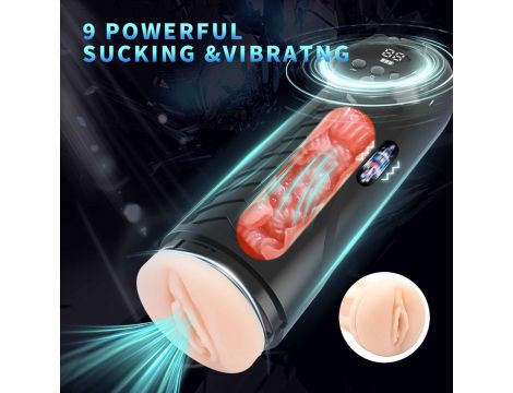 Masturbator LUXURY 04 z wibracjami i ssaniem USB 27 cm - 10
