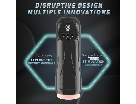 Masturbator LUXURY 04 z wibracjami i ssaniem USB 27 cm - 11