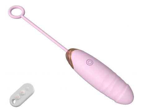 Vibrating Silicone Love EGG USB 7 vibration and thrust functions / Remote control Pink - 3
