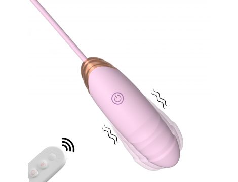 Vibrating Silicone Love EGG USB 7 vibration and thrust functions / Remote control Pink