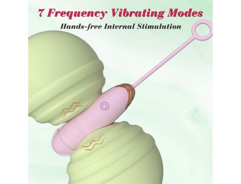 Vibrating Silicone Love EGG USB 7 vibration and thrust functions / Remote control Pink - 4