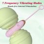 Vibrating Silicone Love EGG USB 7 vibration and thrust functions / Remote control Pink - 5
