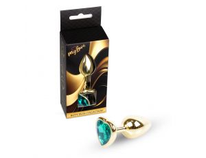 MyLove Toys - Jewellery Gold  Heart PLUG- Green