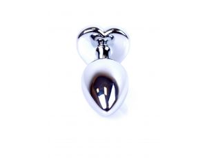 Biżuteria analna srebrna serce MyLove Toys czarna 7 cm