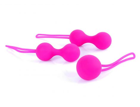 Kulki-Silicone Kegal Balls Set - Pink