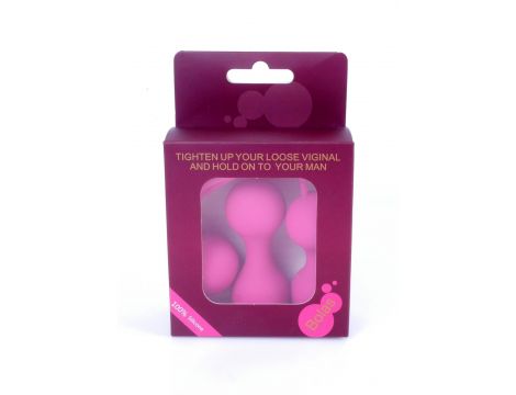 Kulki-Silicone Kegal Balls Set - Pink - 4