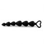 Kule analne silikonowe HeavyFun czarne serce 17 cm - 2