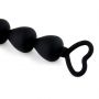 Kule analne silikonowe HeavyFun czarne serce 17 cm - 4