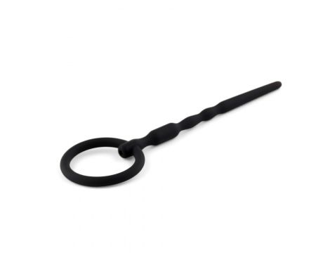 Silikonowy penis plug z kanałem B Series HeavyFun 13,5 cm