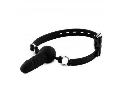 Knebel kulkowy penisowy silikonowy 3,8 cm regulowany HeavyFun - 4