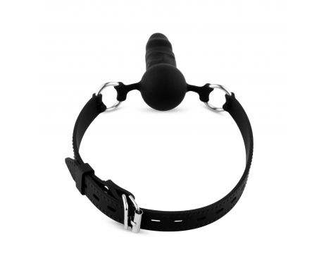 Knebel kulkowy penisowy silikonowy 3,8 cm regulowany HeavyFun - 6