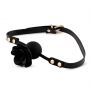 Knebel silikonowy Black Rose z różą i kanałem 4,2 cm - 2