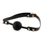 Knebel kulkowy silikonowy 4 cm regulowany czarny HeavyFun - 2