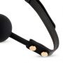 Knebel kulkowy silikonowy 4 cm regulowany czarny HeavyFun - 5