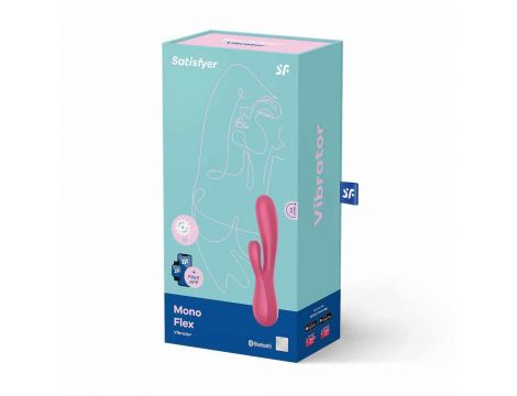 Wibrator króliczek Satisfyer Mono Flex czerwony z aplikacją - 4