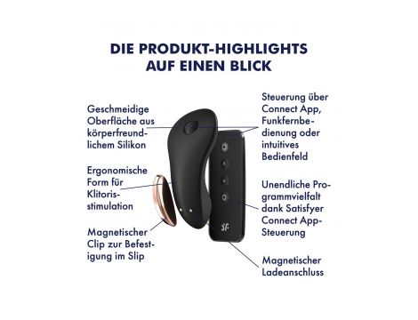 Stymulator łechtaczki Satisfyer Little Secret do majtek czarny - 9
