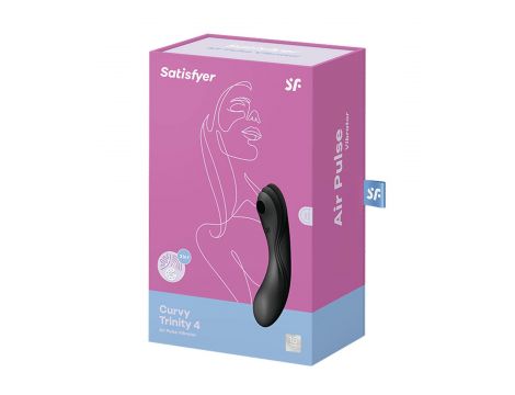 Wibrator Satisfyer Curvy Trinity 4 czarny silikonowy 17cm wodoodporny - 7