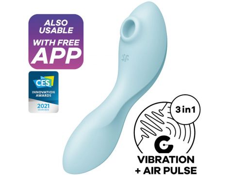 Stymulator łechtaczki Satisfyer Curvy Trinity 5 niebieski silikonowy