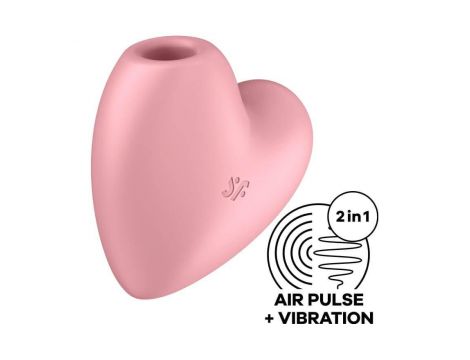 Stymulator łechtaczki Satisfyer Cutie Heart jasnoczerwony silikonowy USB - 4