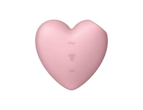 Stymulator łechtaczki Satisfyer Cutie Heart jasnoczerwony silikonowy USB - 2