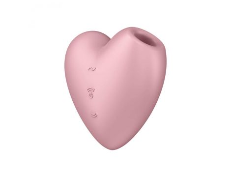 Stymulator łechtaczki Satisfyer Cutie Heart jasnoczerwony silikonowy USB - 6
