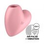 Stymulator łechtaczki Satisfyer Cutie Heart jasnoczerwony silikonowy USB - 5