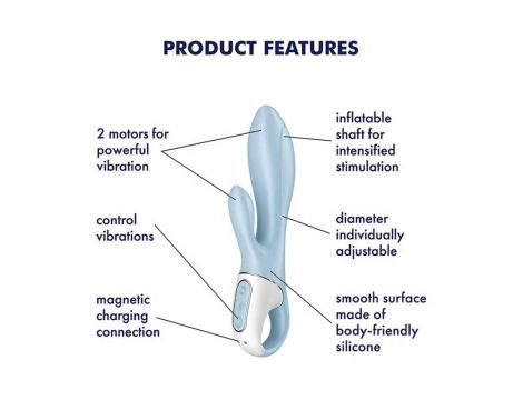 Wibrator króliczek pompowany Satisfyer Air Pump Bunny 1 silikonowy USB - 3