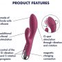Wibrator króliczek z rotacją Satisfyer Spinning Rabbit 1 czerwony USB - 2