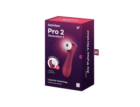 Stymulator łechtaczki Satisfyer Pro 2 Liquid Air bordowy USB - 6
